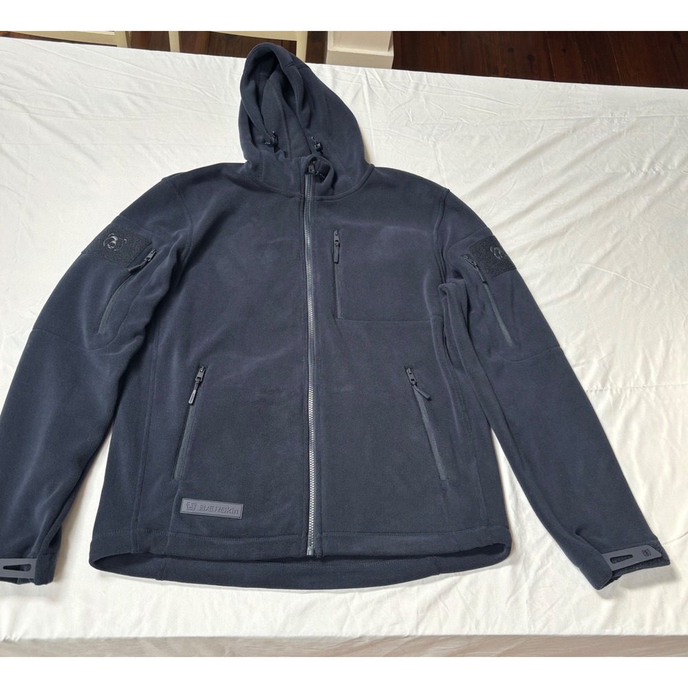 Baerskin Tactical Fleece Hoodie Mens Size M Navy Blue Excellent Full Zip Outdoor